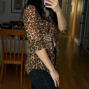 Indie Sleaze Era Leopard Print Top